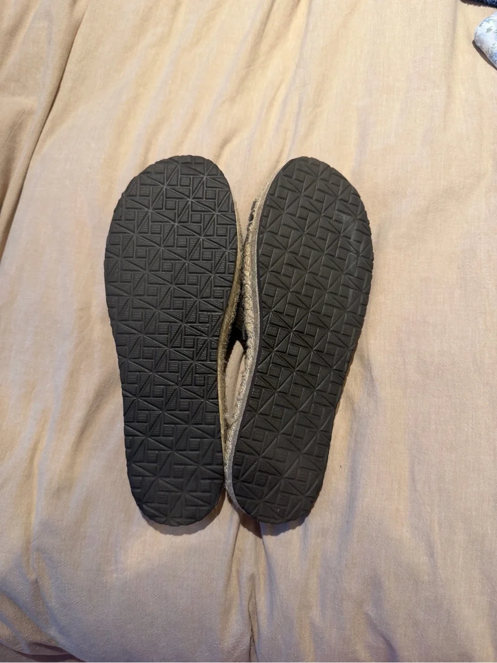 Woven Espadrille Slide Sandals in Black - Women's